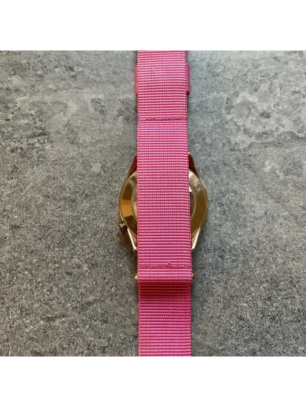 -1- VO525 Quartz Womens Watch 40mm Rose Gold Tone Case Mirror Dial Pink Band A12